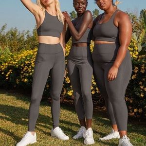 Girlfriend Collective charcoal high-rise leggings